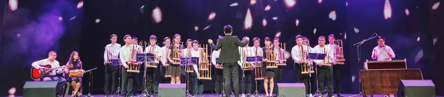 angklung stage performance banner